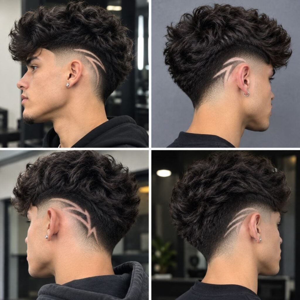 Behind the Ear Burst Fade Design