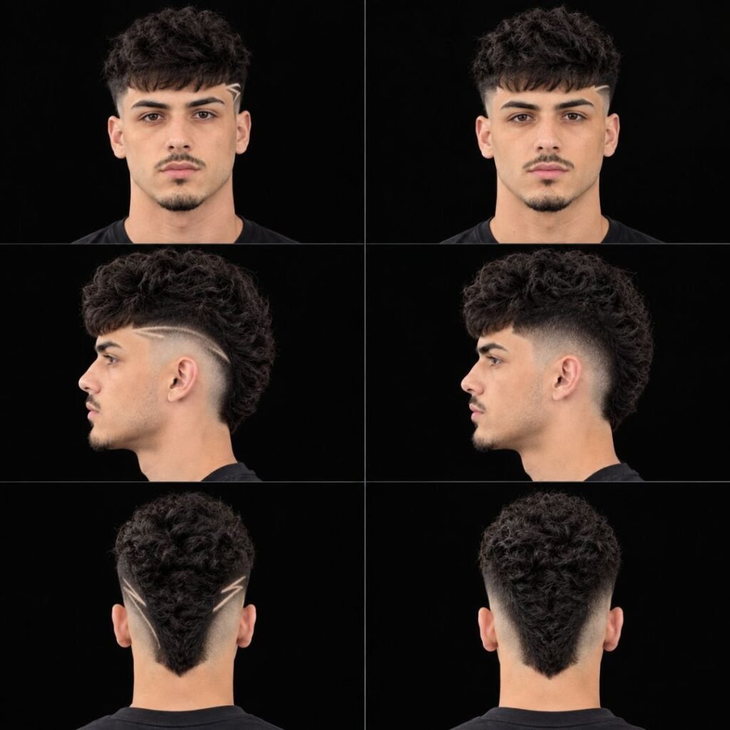 Burst Fade With Design vs Regular Burst Fade