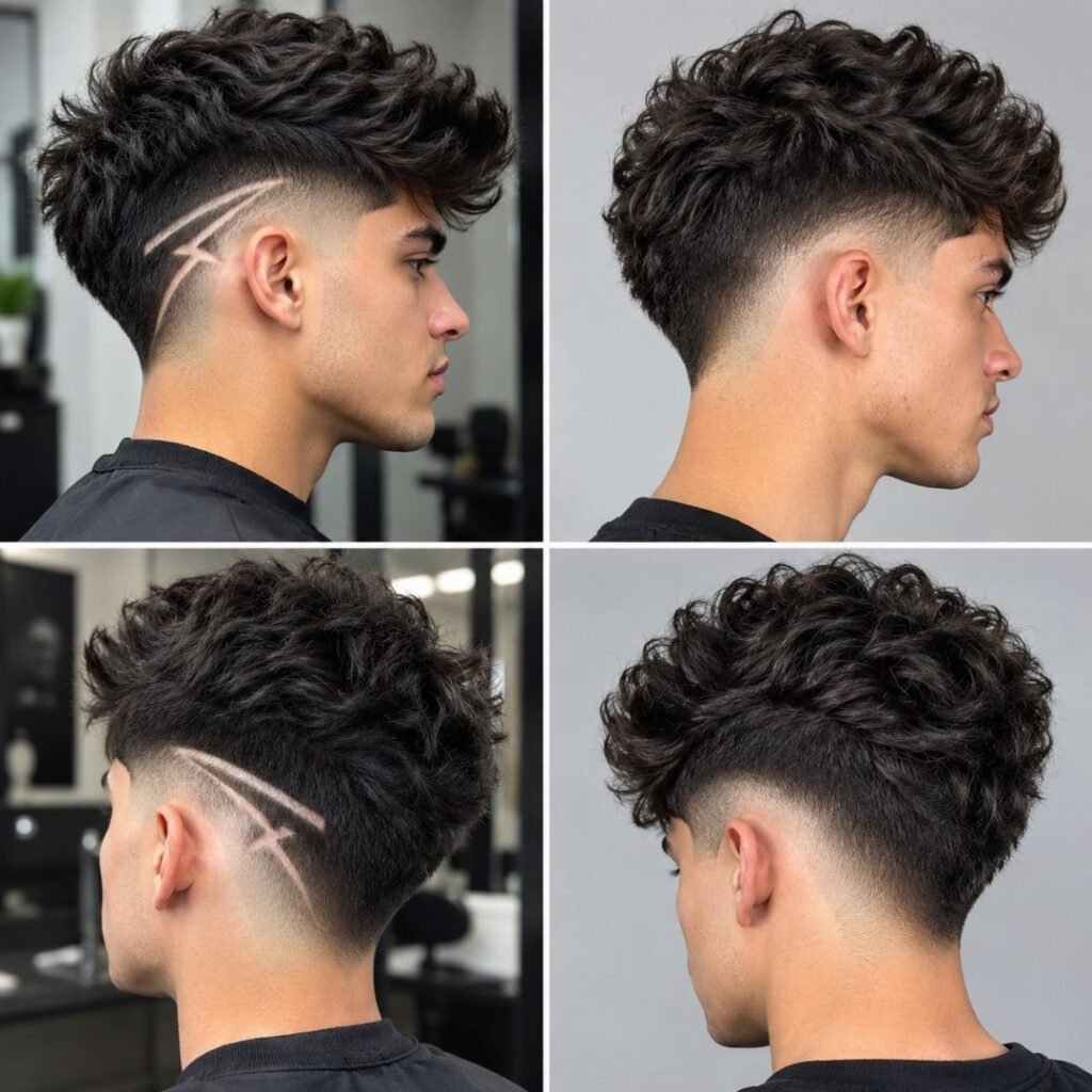 Burst Fade With Design vs Regular Burst Fade