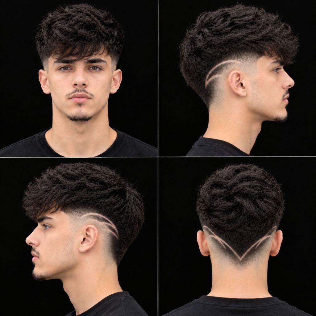 Burst Fade With V Design