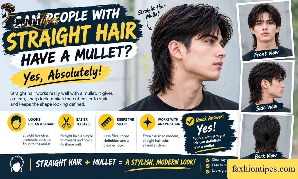 Can people with straight hair have a mullet?