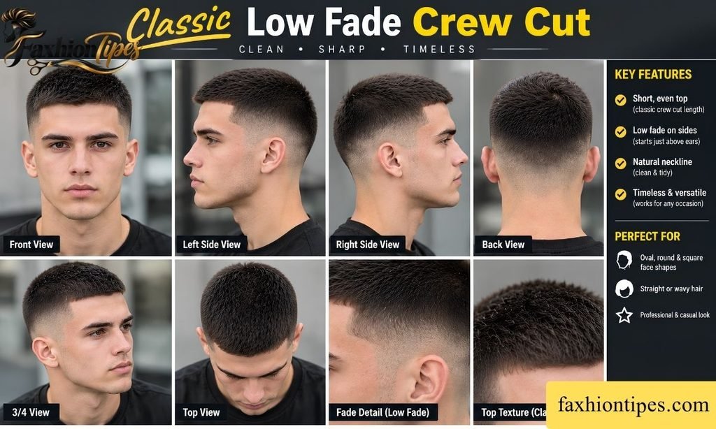 Classic Low Fade Crew Cut