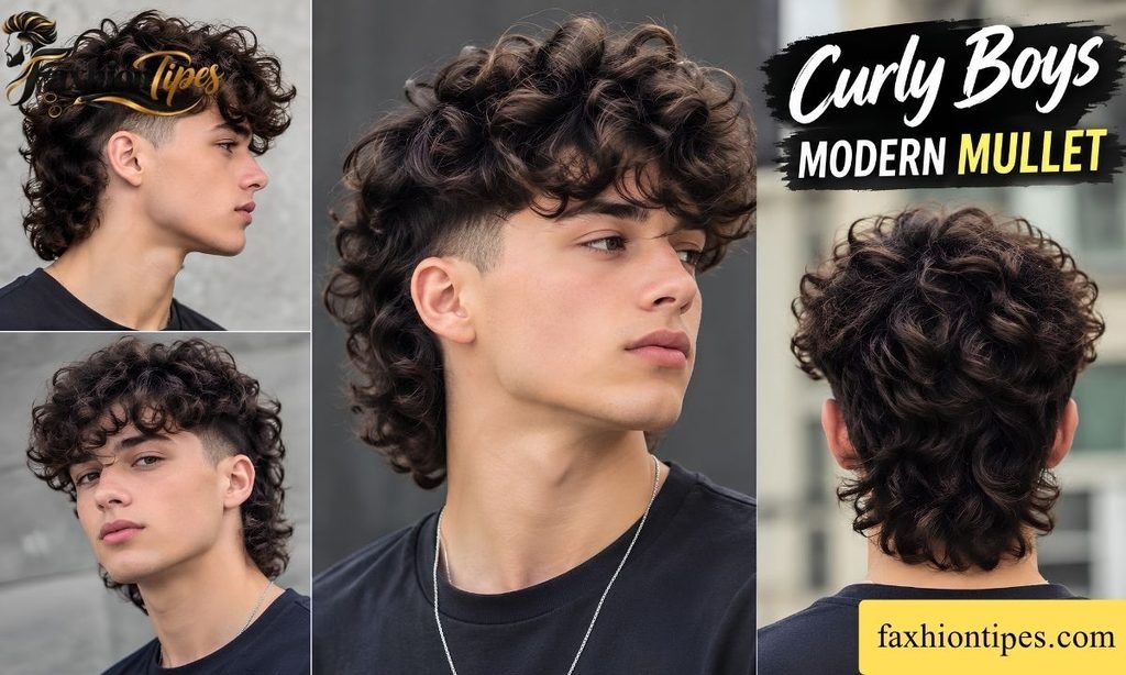  Curly Boys Modern Mullet