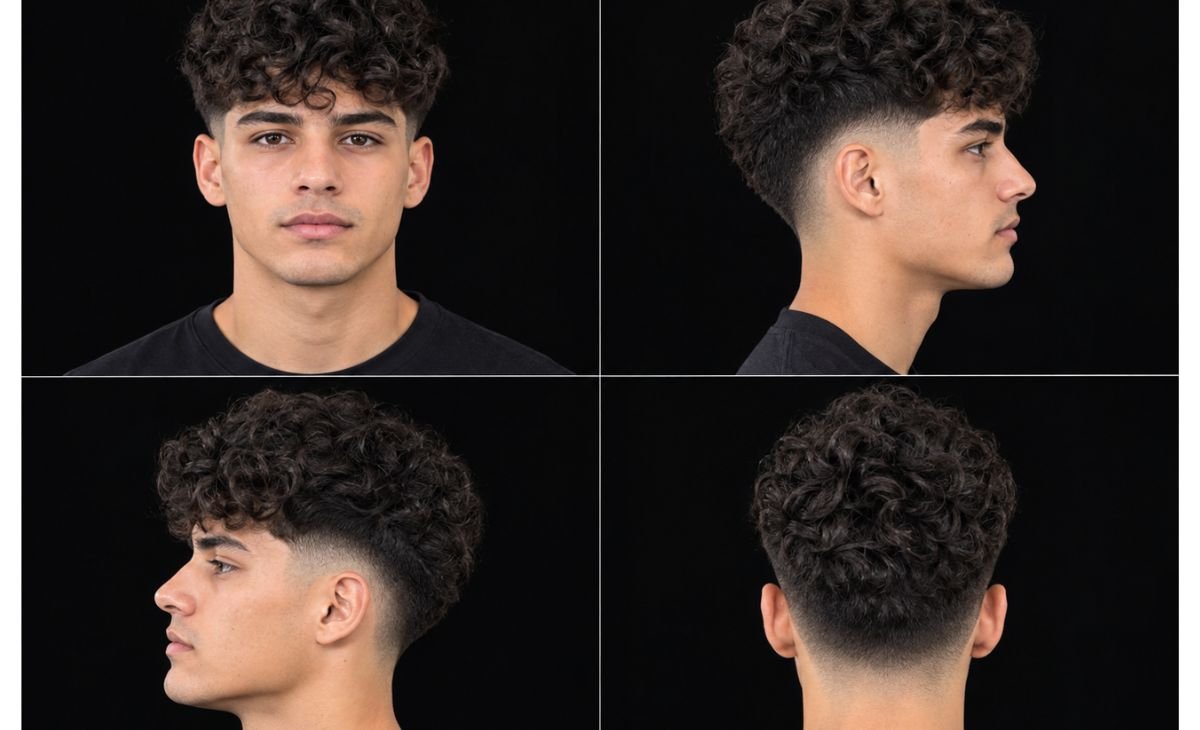 Curly Mid Taper Fade