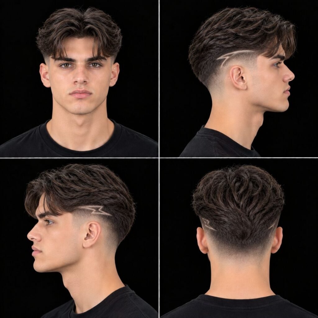 Design, Fluffy & Middle Part Styles for Straight Hair