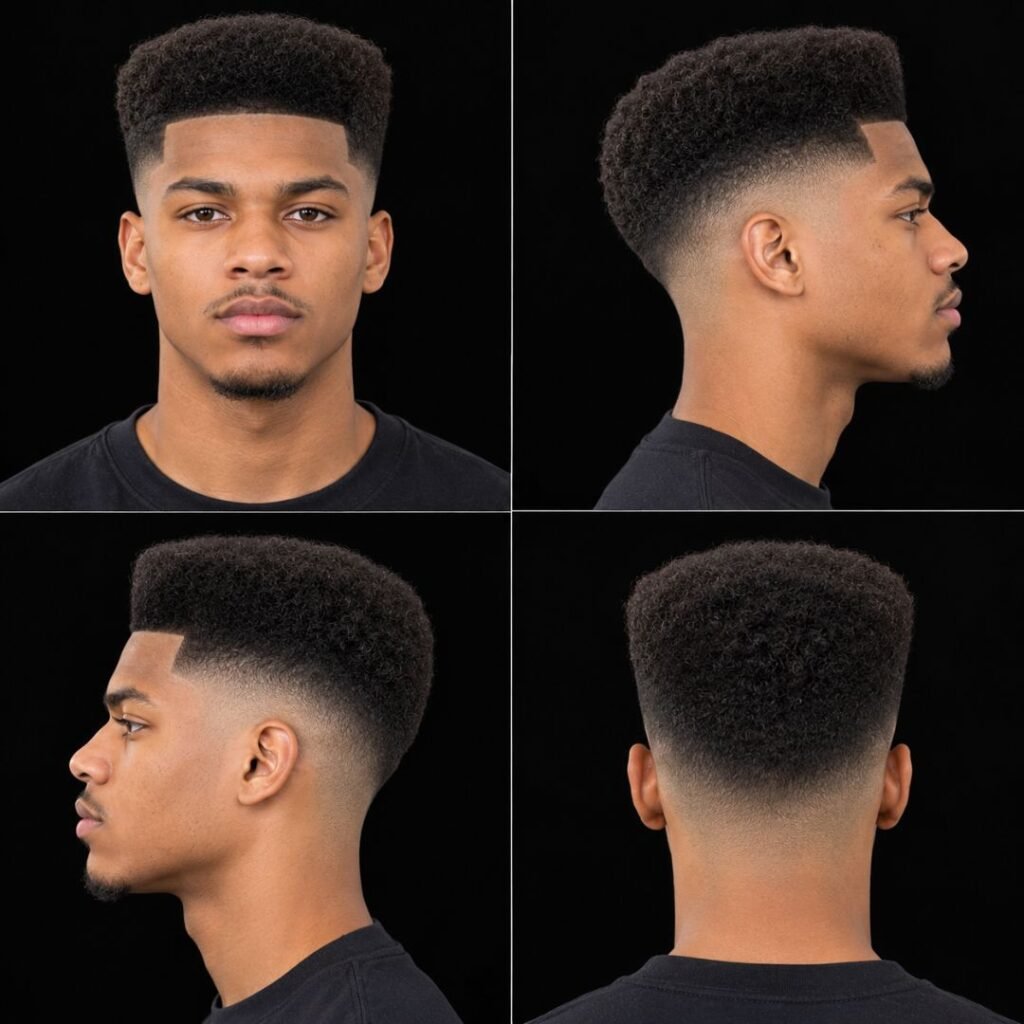 Flat Top with Mid Temple Fade