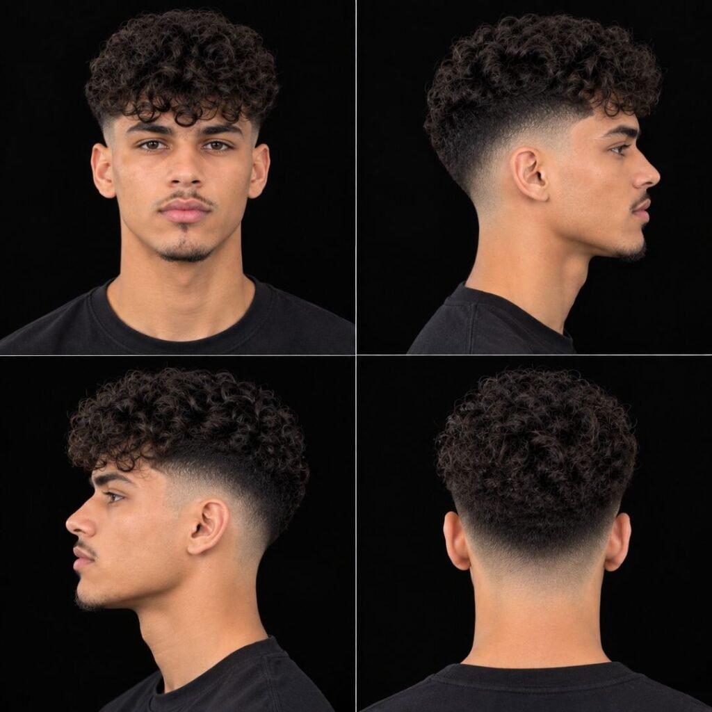 High taper curly hair