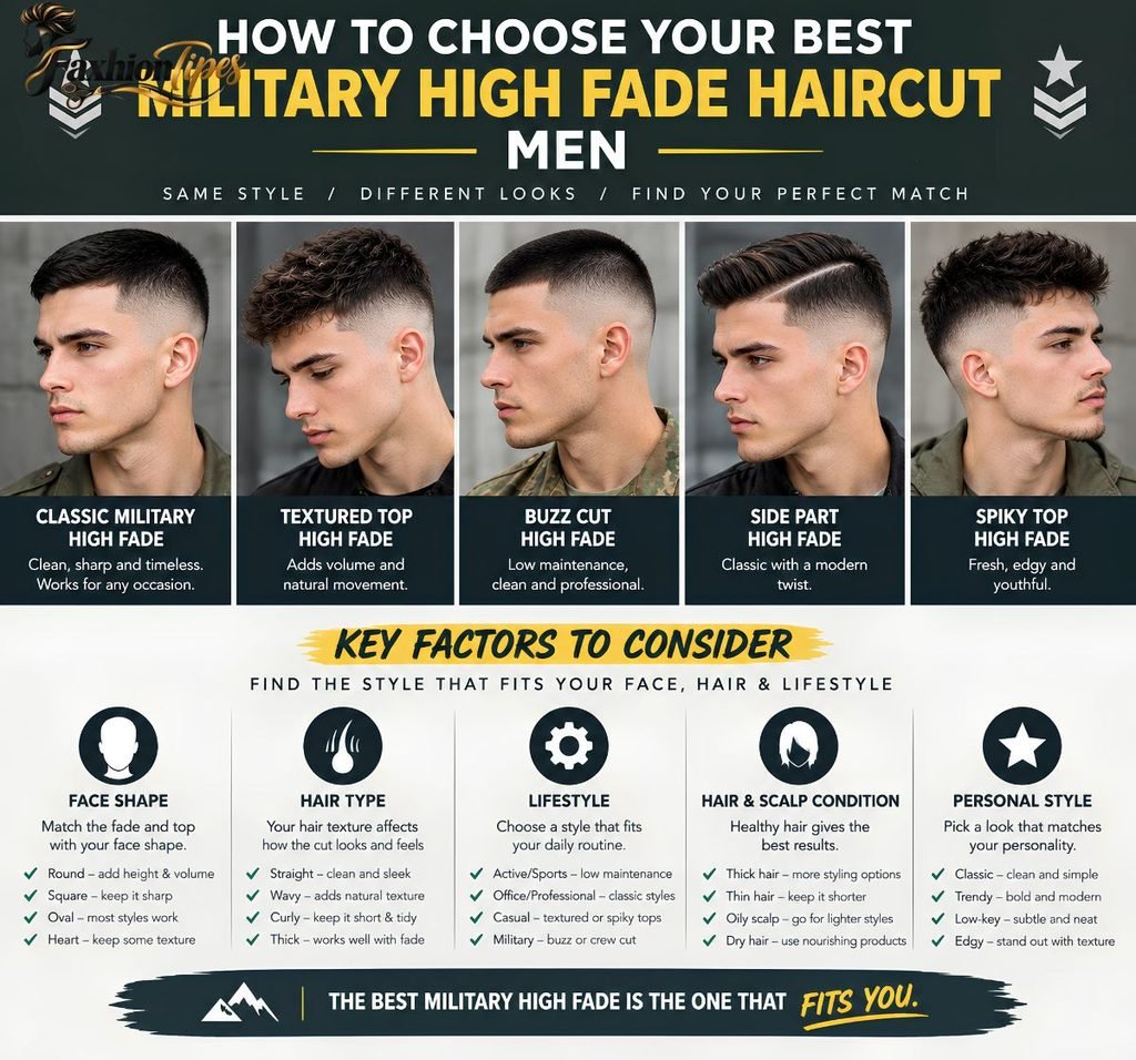 How to Choose Your Best Military High Fade Haircut Men