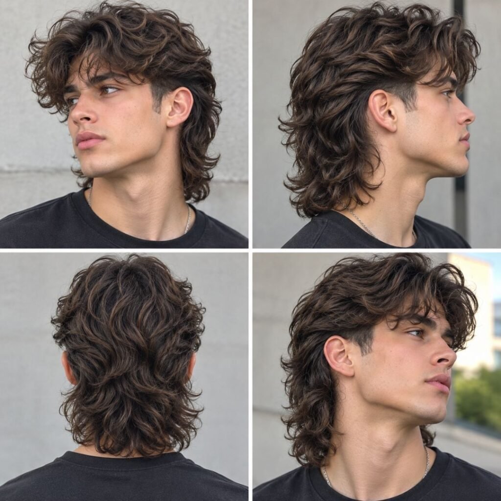 Long Wavy Modern Mullet