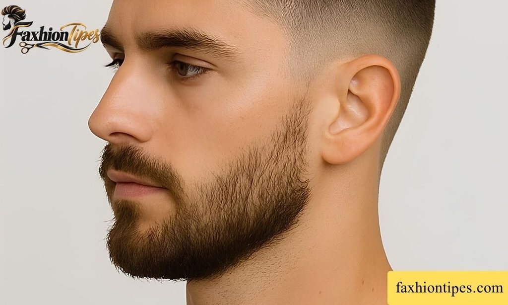 Low Fade Crew Cut with Beard