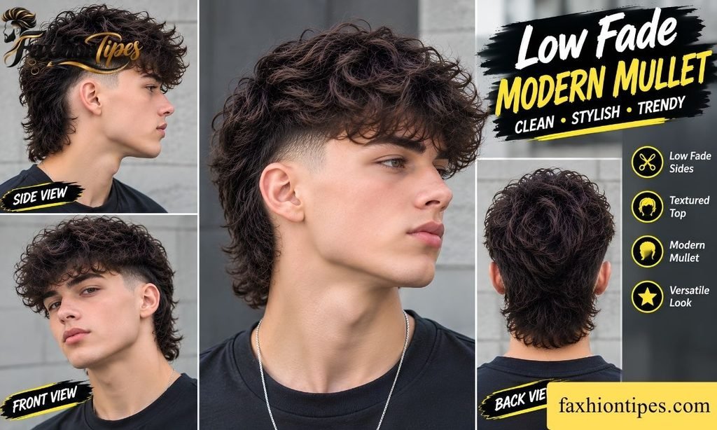 Low Fade Modern Mullet
