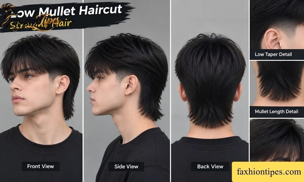 Low Mullet haircut straight Hair