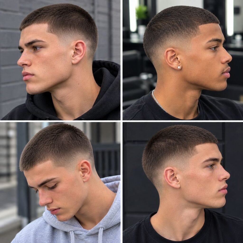 Low Taper Fade + Buzz Cut