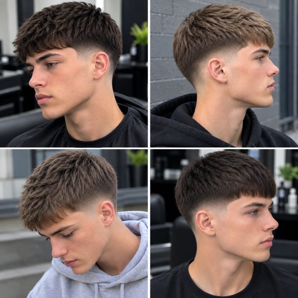 Low Taper Fade White Guy Straight Hair
