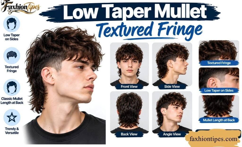 Low Taper Mullet Textured Fringe
