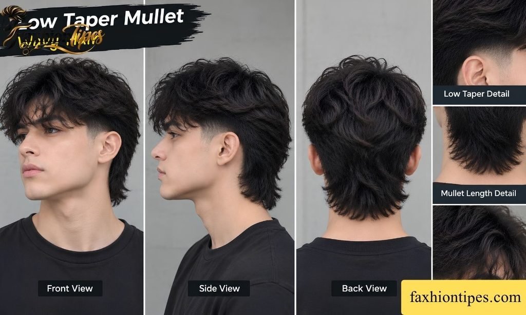 Low Taper Mullet Wavy Hair