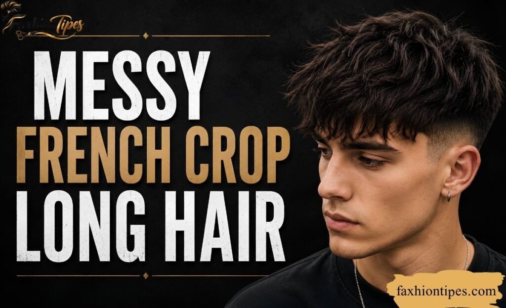 Messy French Crop Long Hair