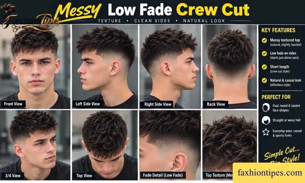 Messy Low Fade Crew Cut