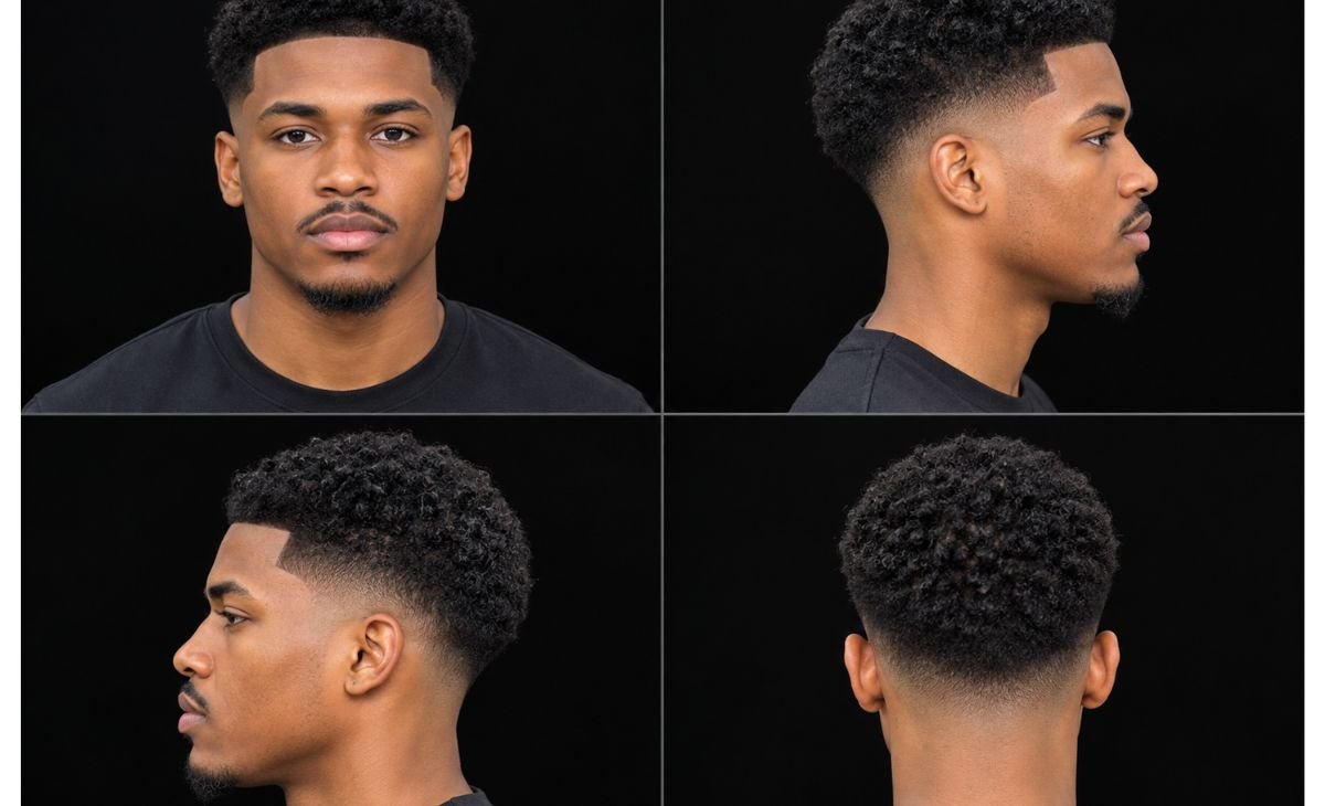 Mid Taper Fade Black Men
