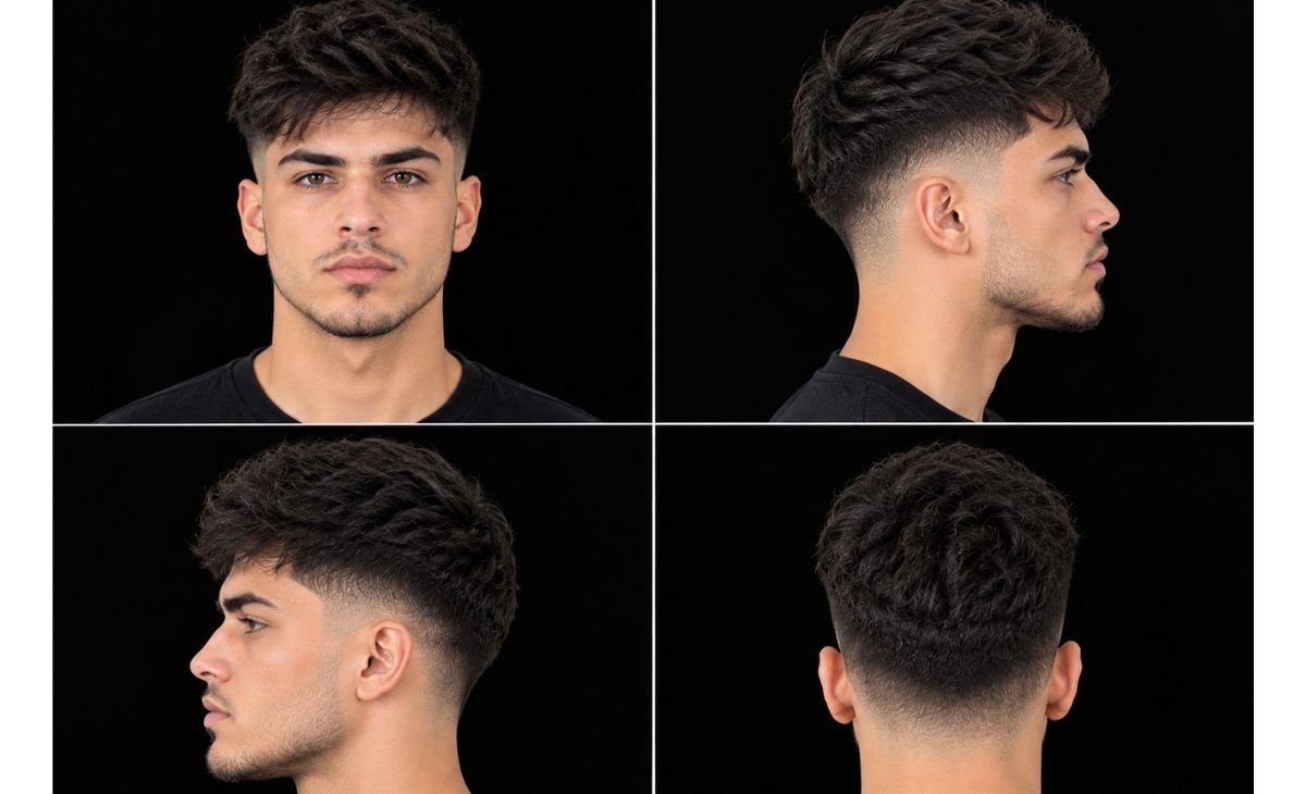 Mid Taper Fade Straight Hair