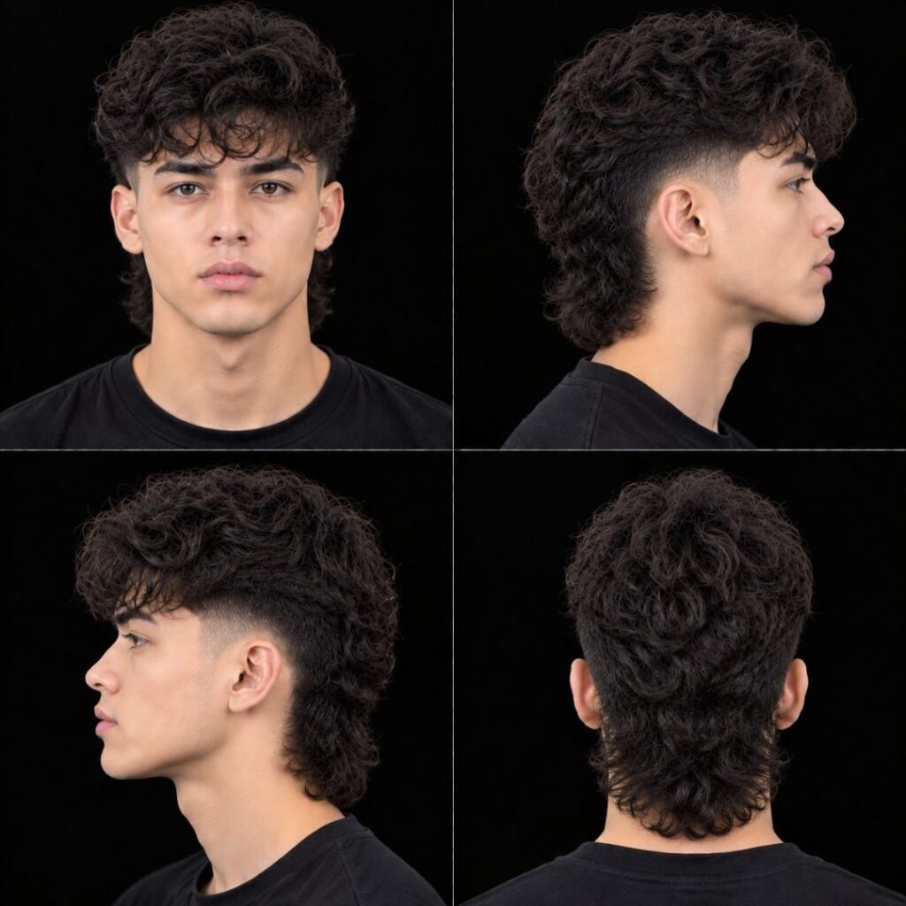 Mid Taper Modern Mullet Curly Hair