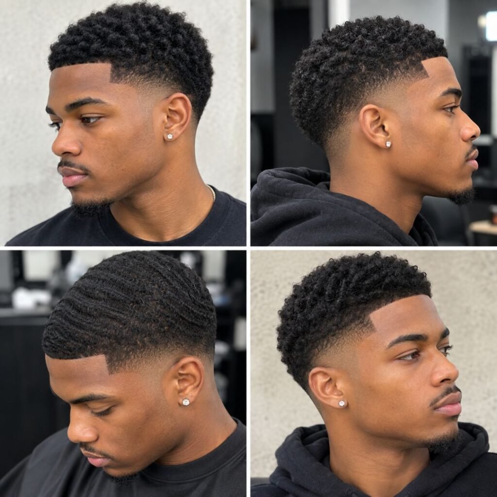 Short Hair Taper Fade Black Male