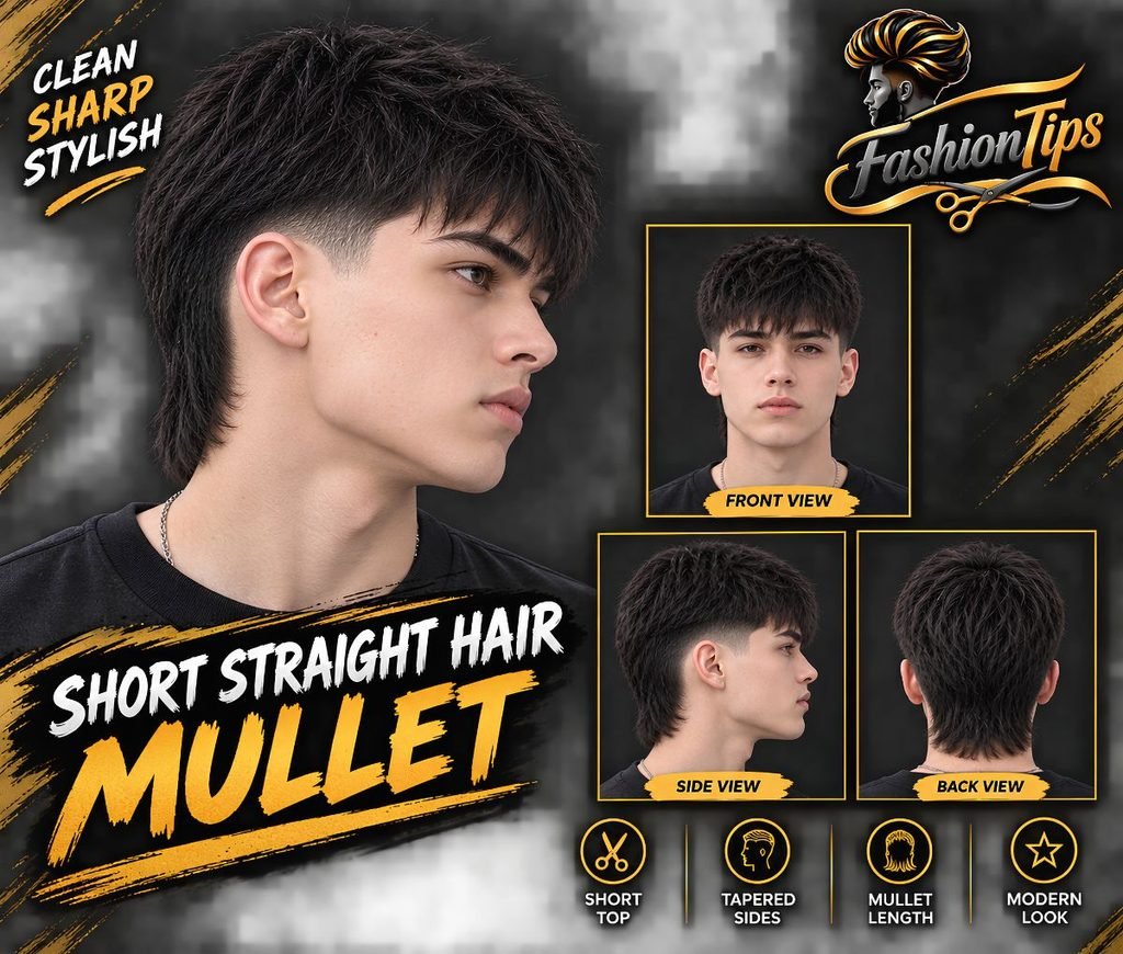Short Straight Hair Mullet