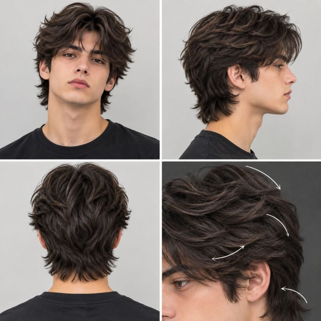 Short Wolf Cut Men Hairstyle Basics