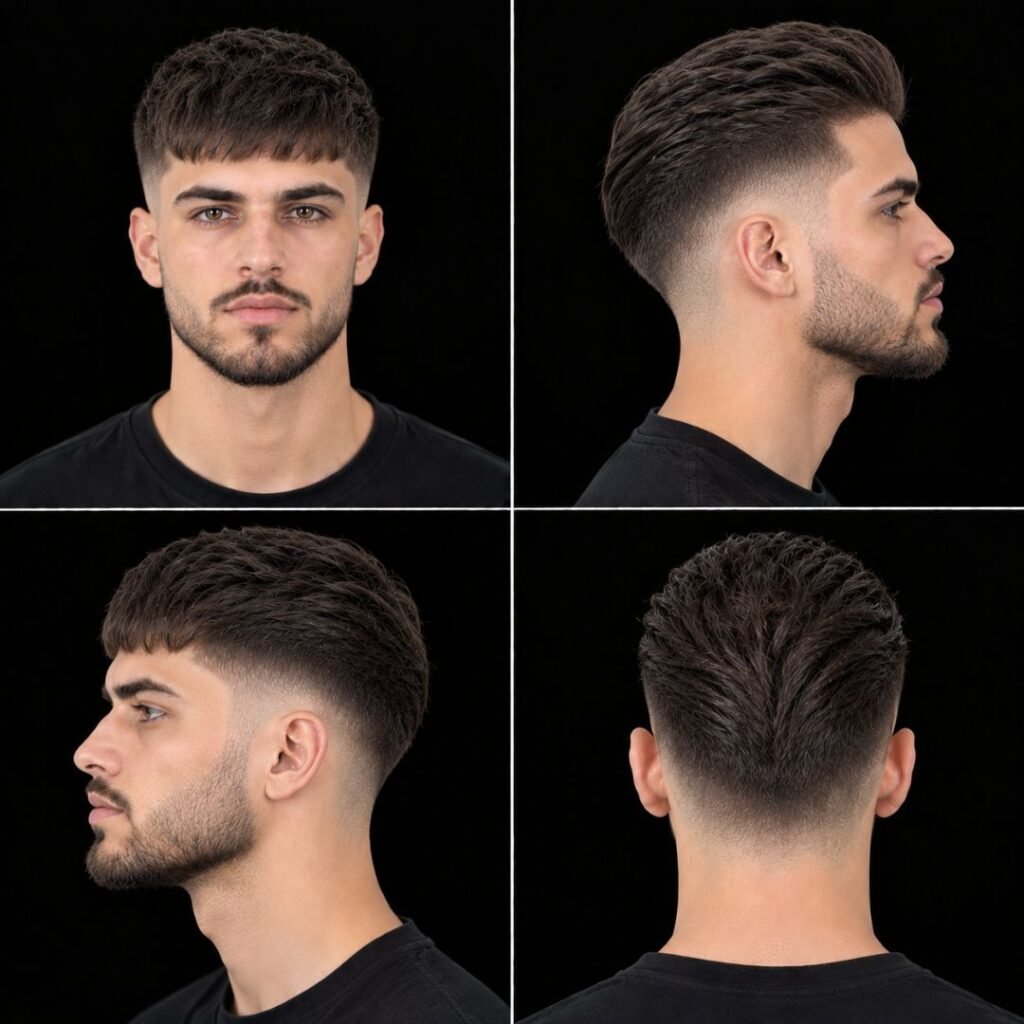 Slick Back, Beard & French Crop Styles for Straight Hair