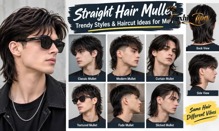 Straight Hair Mullet: Trendy Styles & Haircut Ideas for Men