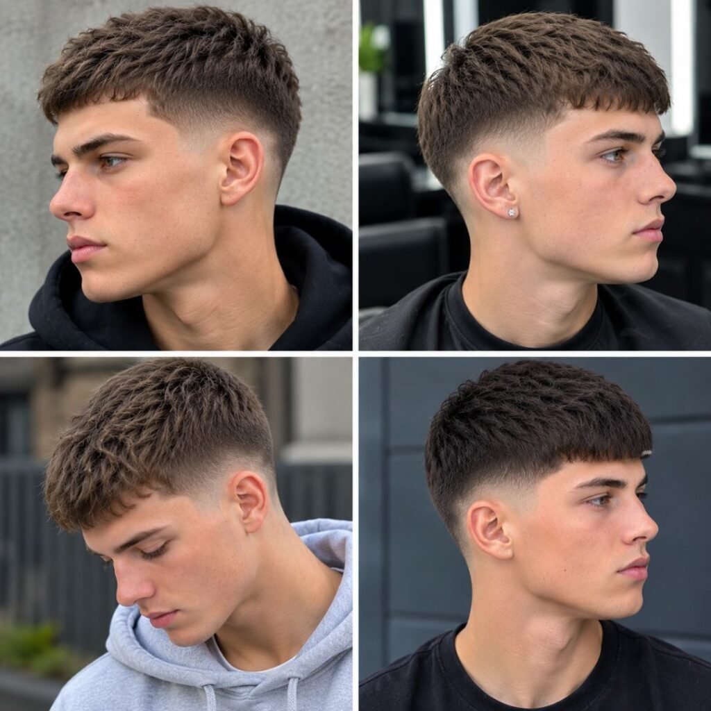 Taper Fade White Guy Short Hair Straight