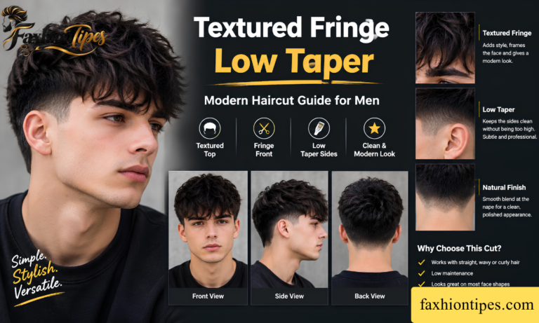 Textured Fringe Low Taper: Modern Haircut Guide for Men