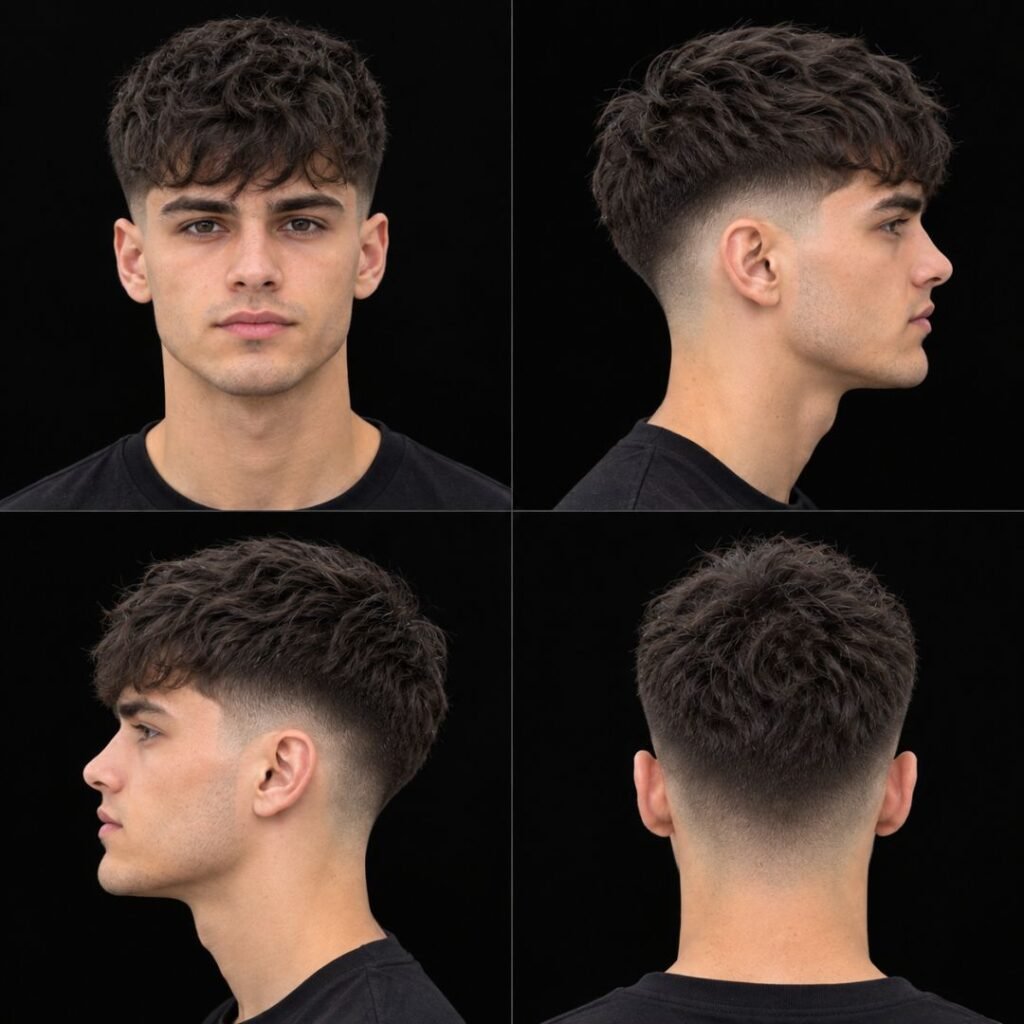 Messy French crop mid fade