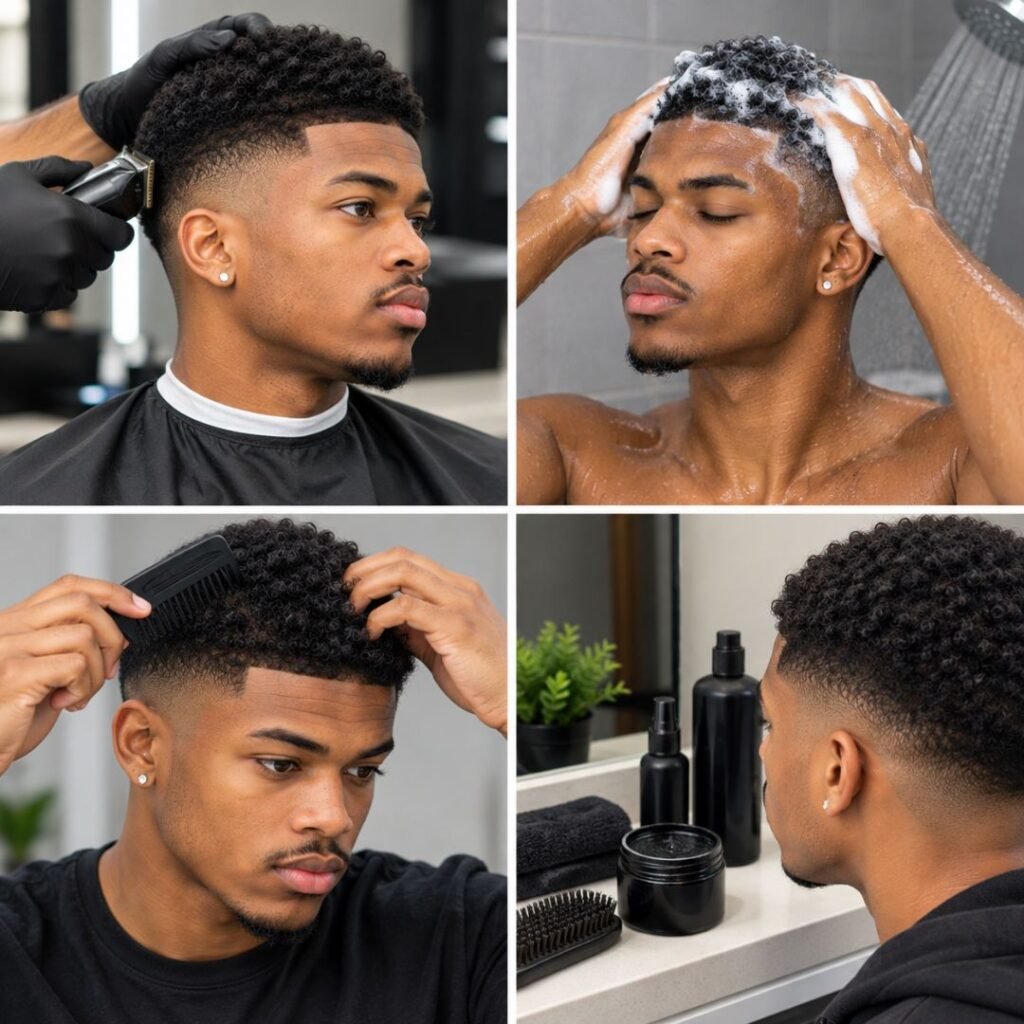 How to Maintain Low Taper Fade Black Male Cuts