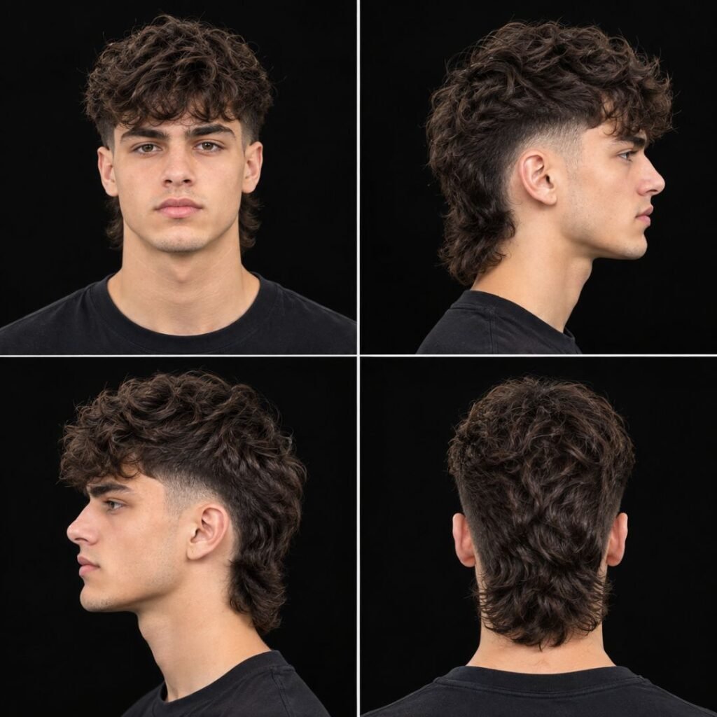 Short Wavy Mullet Men
