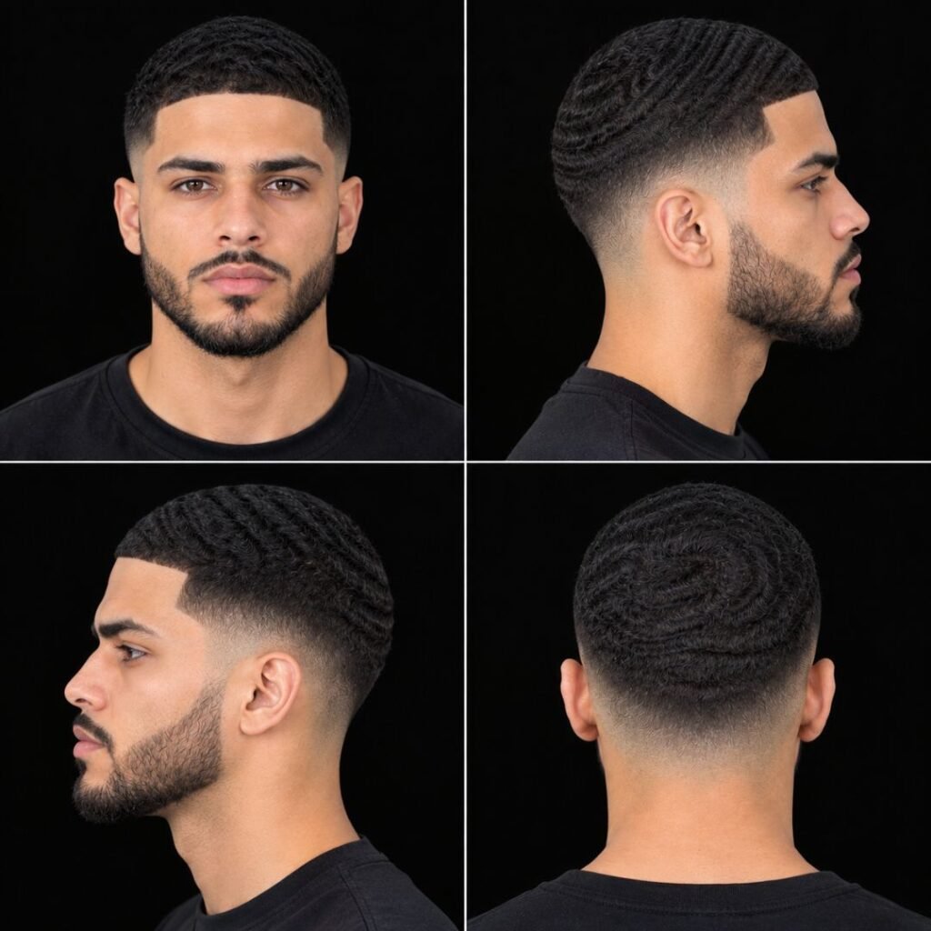 Waves with Beard and Mid Fade