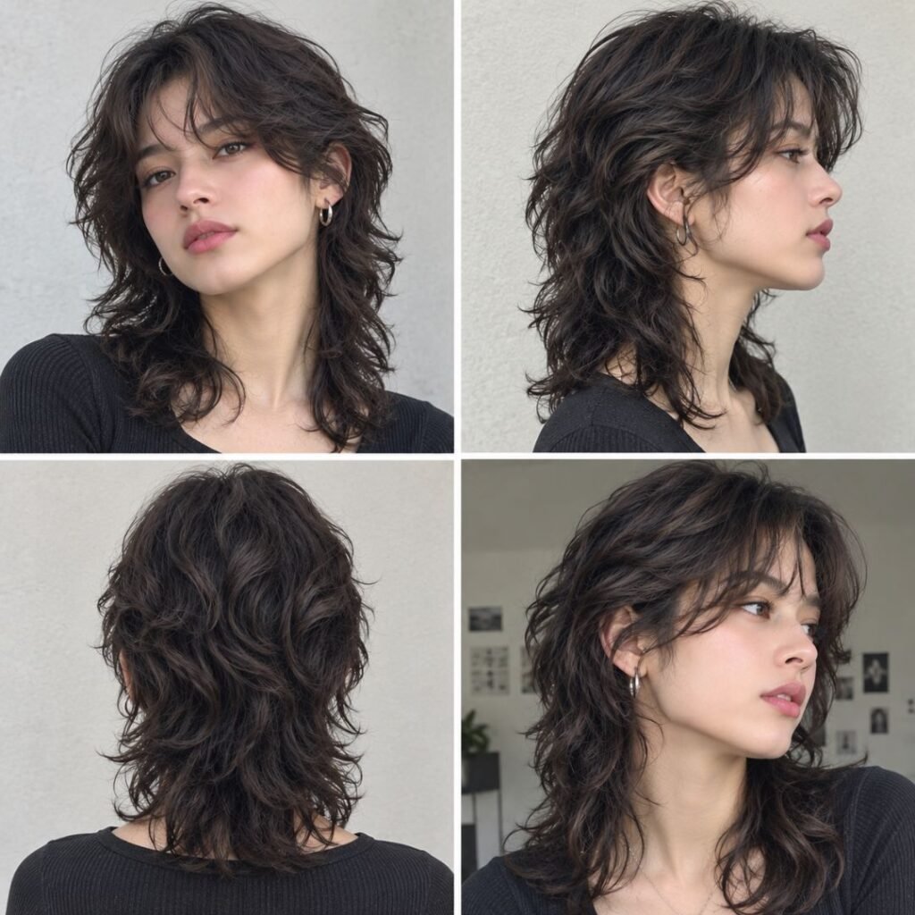 Wavy hair mullet Woman