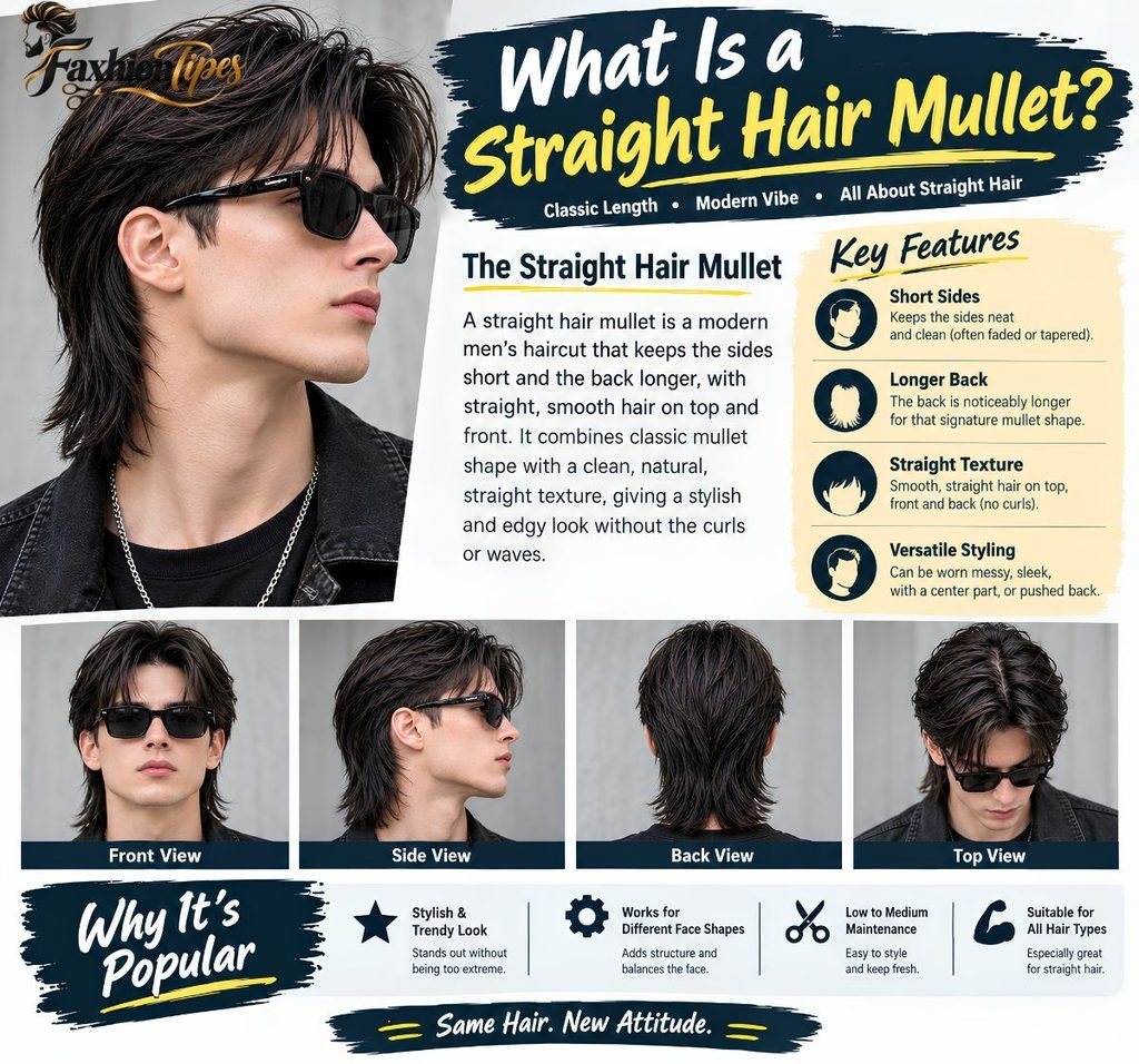 What Is a Straight Hair Mullet?