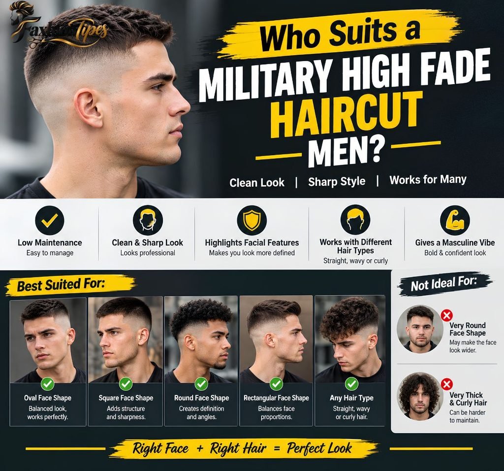 Who Suits a Military High Fade Haircut Men?