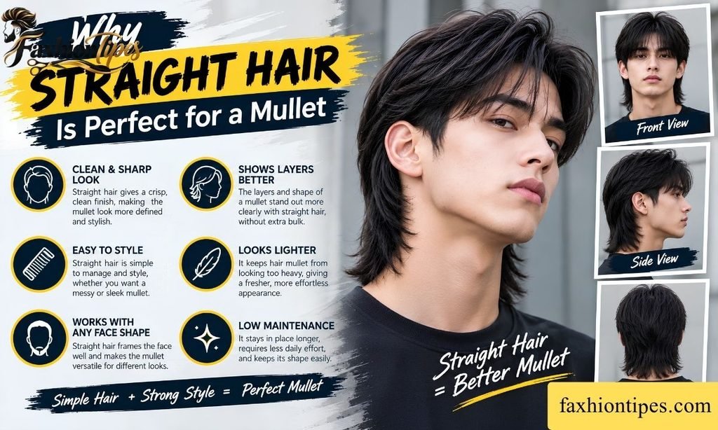 Why Straight Hair Is Perfect for a Mullet