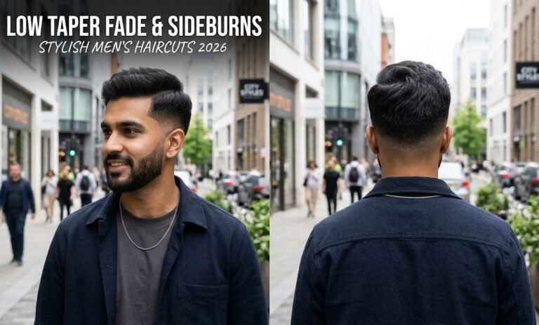Low Taper Fade with Sideburns