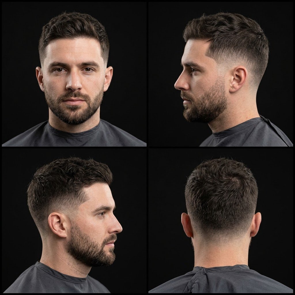 Mid taper haircut