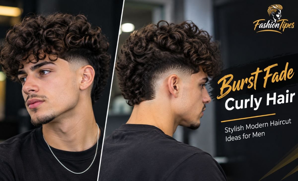 Burst Fade Curly Hair