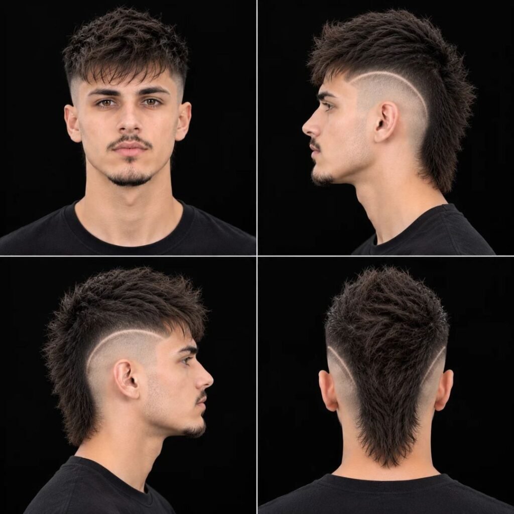 Burst Fade Mohawk for Thin Hair