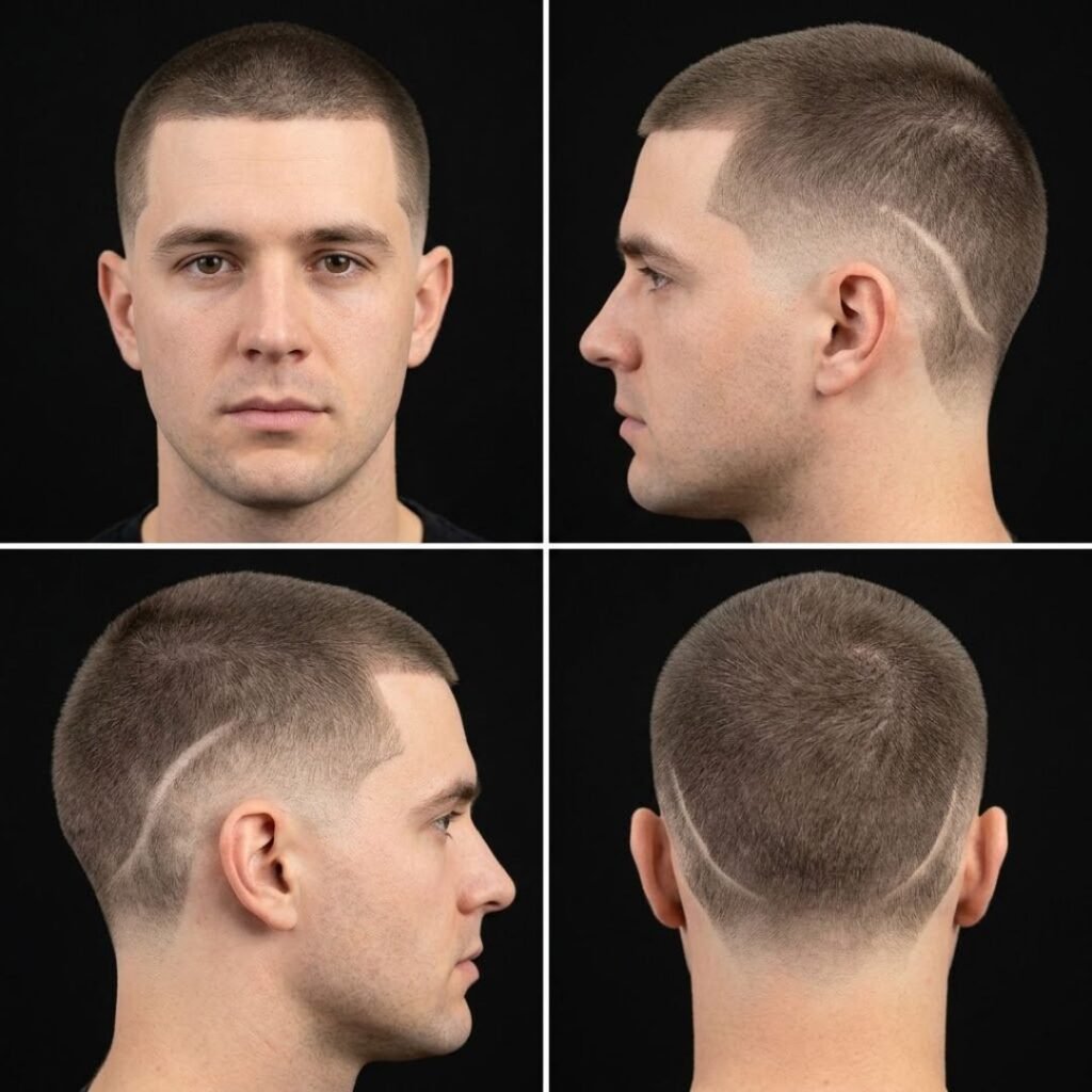 Burst fade x buzz cut