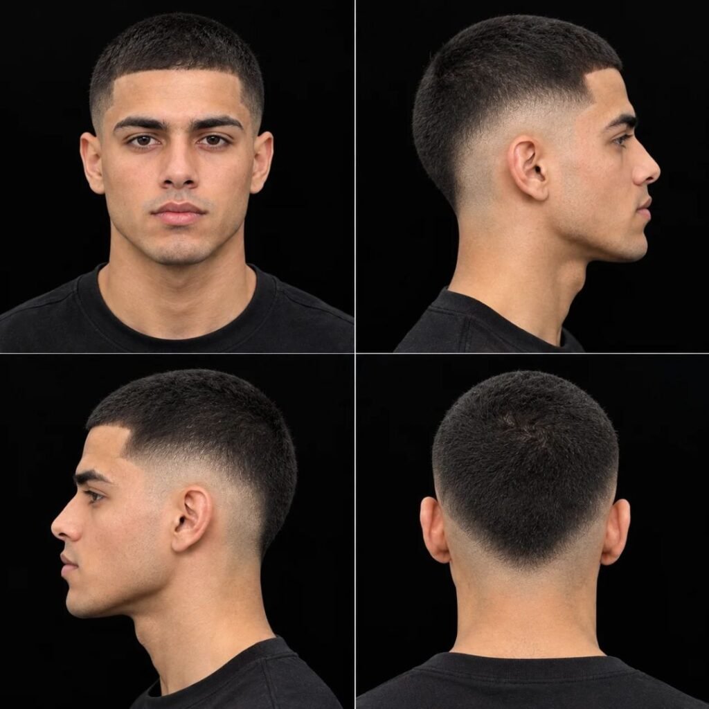 Classic Burst Fade Buzz Cut