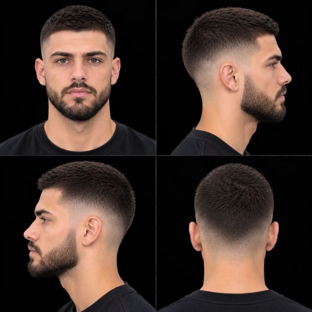 Crew Cut Fade with Beard
