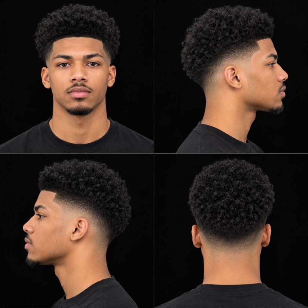 Curly Hair Mid Taper Fade Styles