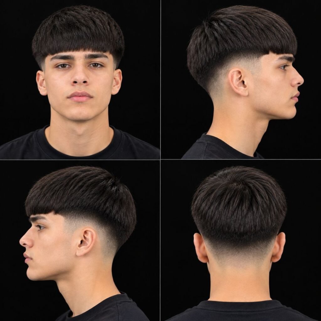 Edgar Cut with Straight Hair
