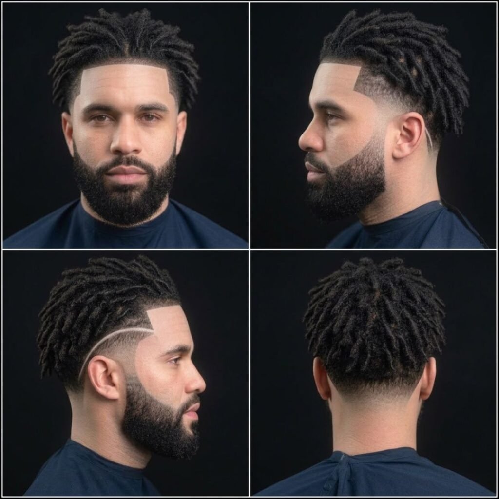 Fade high top haircut
